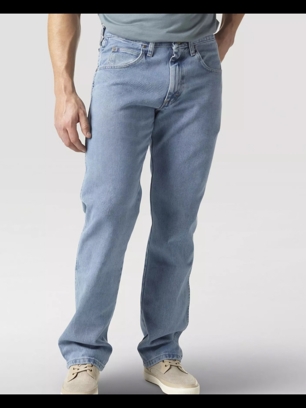 Wrangler Light Blue Relaxed Straight Jeans